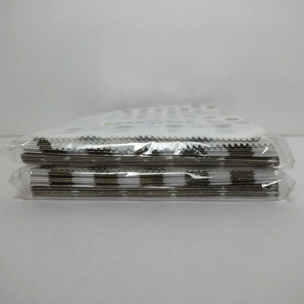 White Gold Paper Goodie Bags Party Supplies Assorted Patterns 2- 48 Count Packs